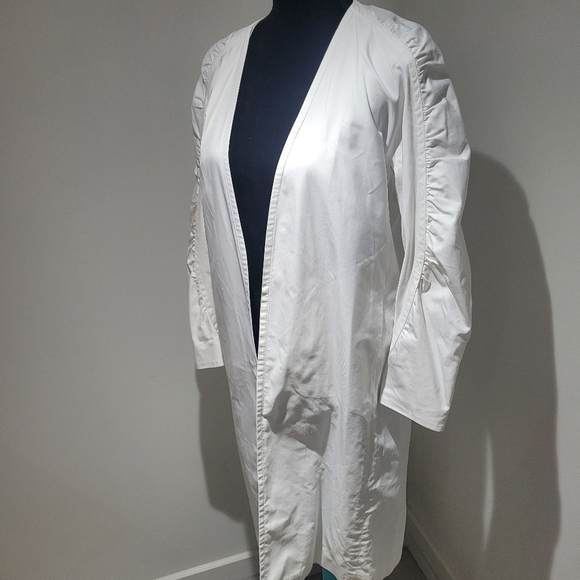 Dries Van Noten Women's Open Front Jacket L White Designer Avant Garde Minimal - Picture 3 of 11